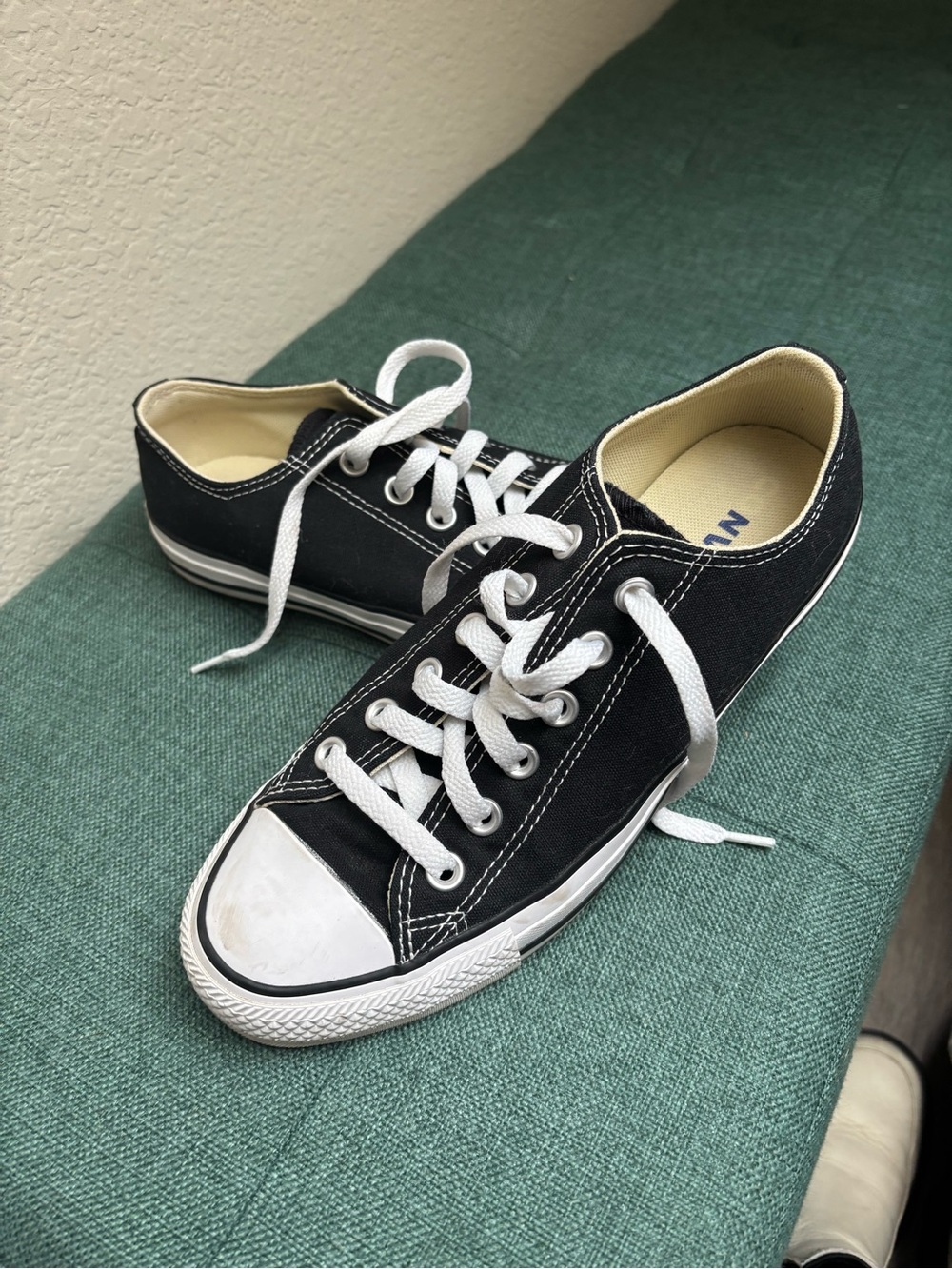 Converse Black and White Low-Top Canvas Sneakers